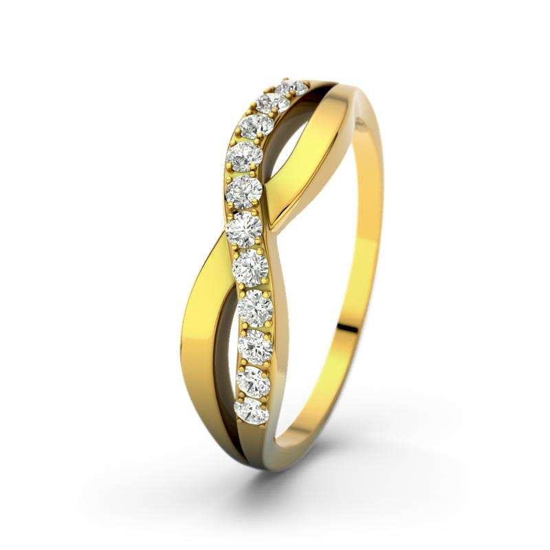 Bild von   diamant gelbgoldring brookelynjpg | 🌟 Gravur nach Wunsch 🪄