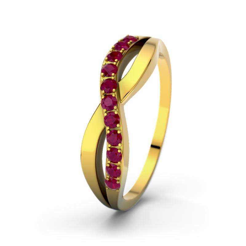 Bild von   rubin gelbgoldring brookelynjpg | 🌟 Gravur nach Wunsch 🪄