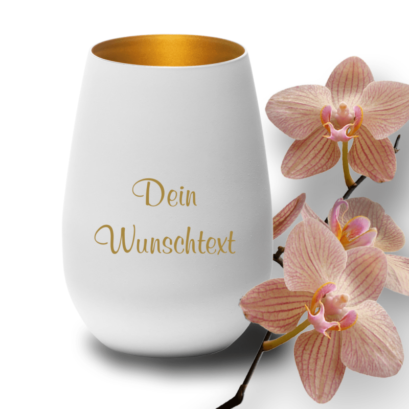 Bild von   windlicht mit gravur weiss golpng | 🌟 Gravur nach Wunsch 🪄