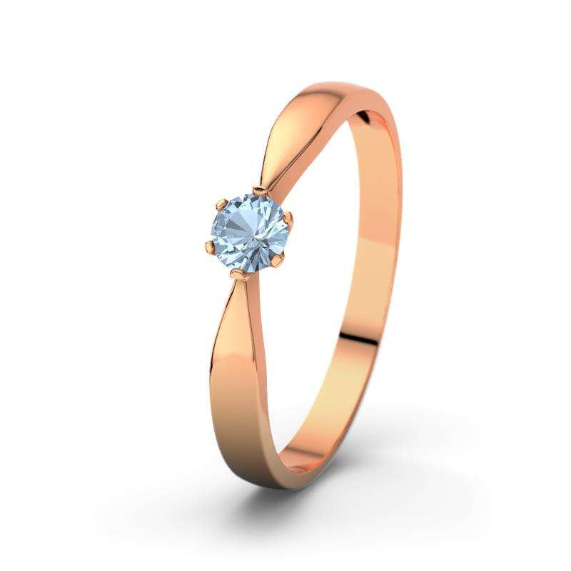 Bild von   blauer topas rotgoldring tinajpg | 🌟 Gravur nach Wunsch 🪄