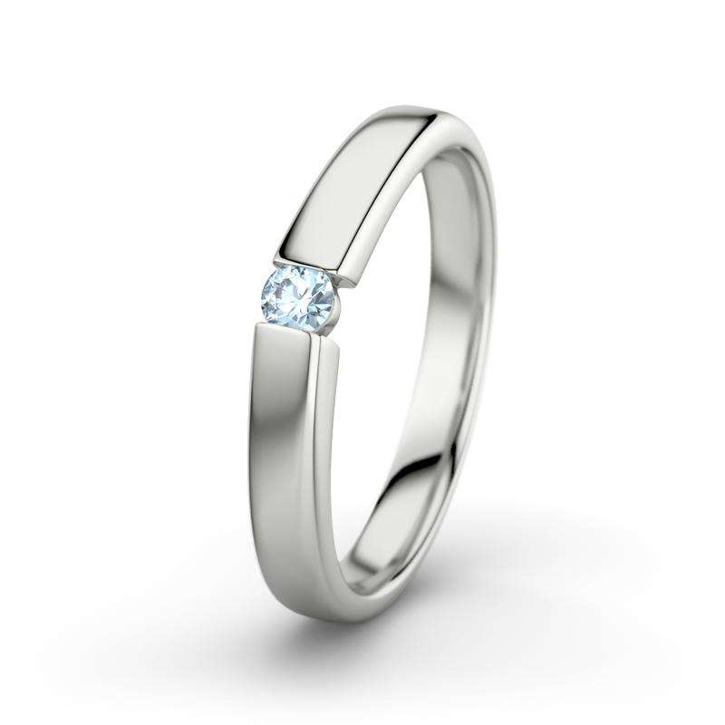 Bild von   aquamarin weissgoldring beatejpg | 🌟 Gravur nach Wunsch 🪄