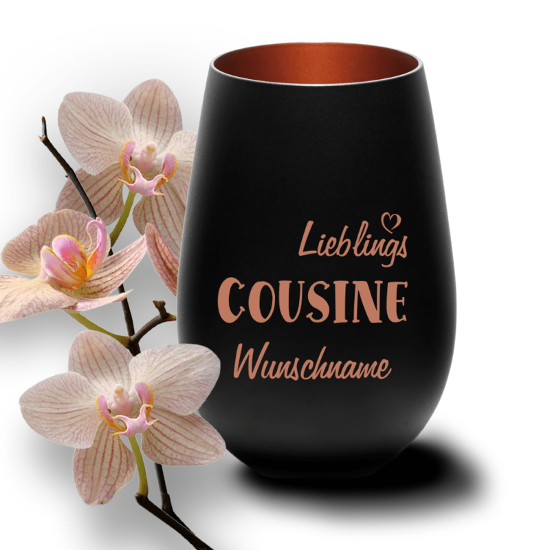 Bild von   deko windlicht lieblings cousipng | 🌟 Gravur nach Wunsch 🪄