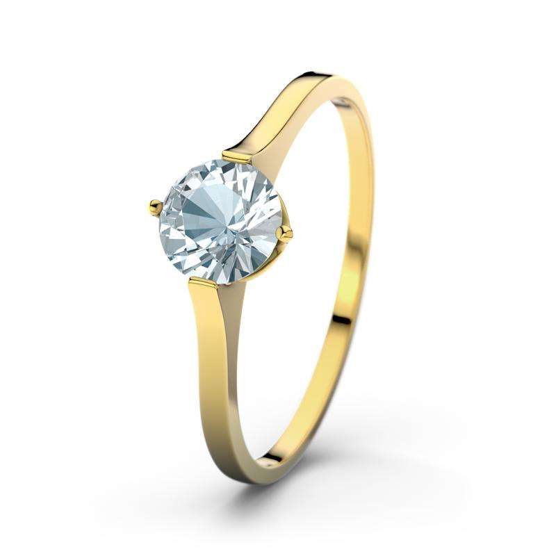 Aquamarin Gelbgoldring Summer - (Gelbgold 750) Ring mit gratis Ringgravur