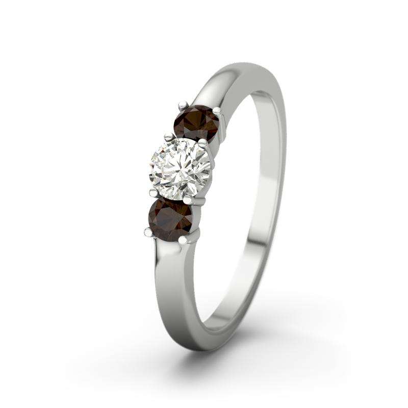 Bild von   diamant sterlingsilberring roujpg | 🌟 Gravur nach Wunsch 🪄