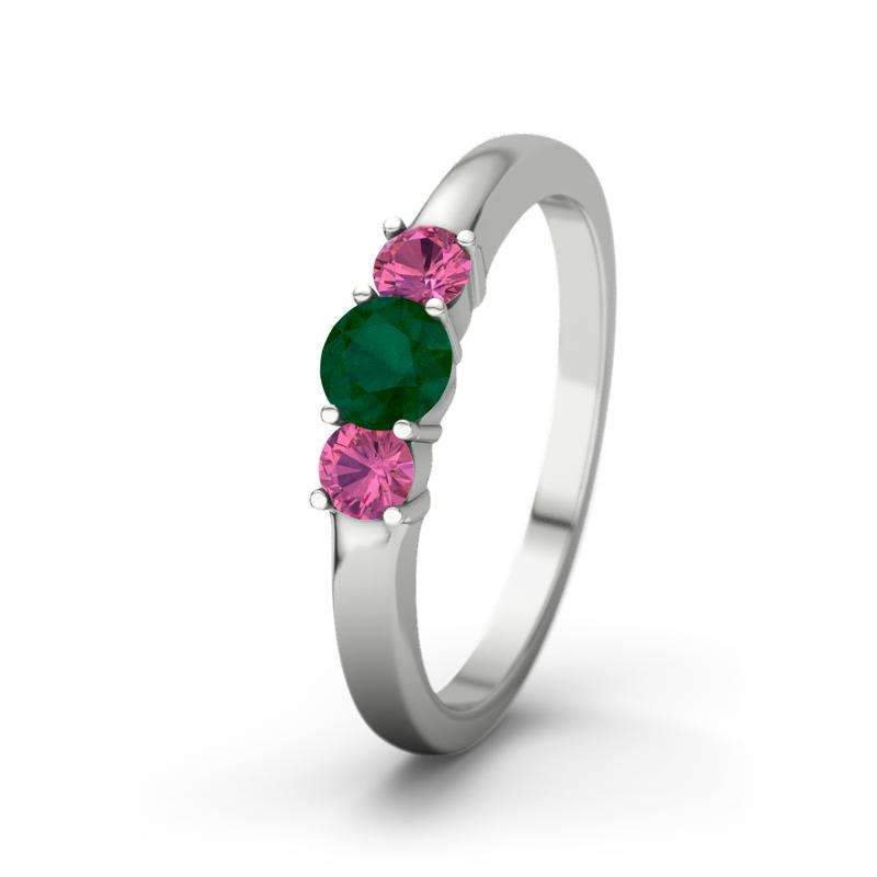 Bild von   smaragd sterlingsilberring roujpg | 🌟 Gravur nach Wunsch 🪄