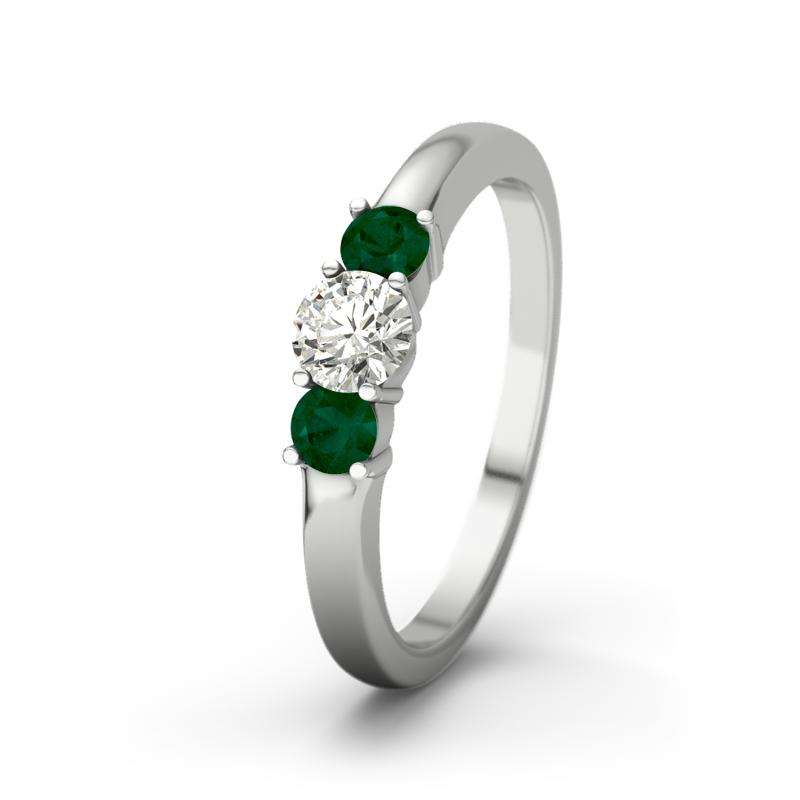 Bild von   diamant weissgoldring roubyjpg | 🌟 Gravur nach Wunsch 🪄
