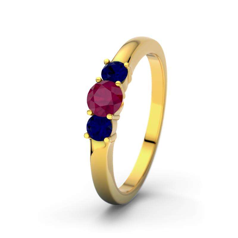 Bild von   rubin gelbgoldring rouby gejpg | 🌟 Gravur nach Wunsch 🪄