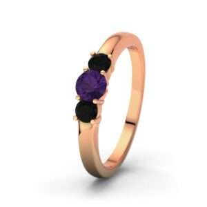Bild von   amethyst rotgoldring roubyjpg | 🌟 Gravur nach Wunsch 🪄