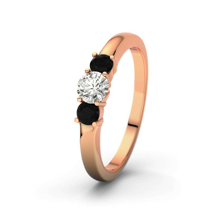 Bild von   diamant si rotgoldring roubyjpg | 🌟 Gravur nach Wunsch 🪄