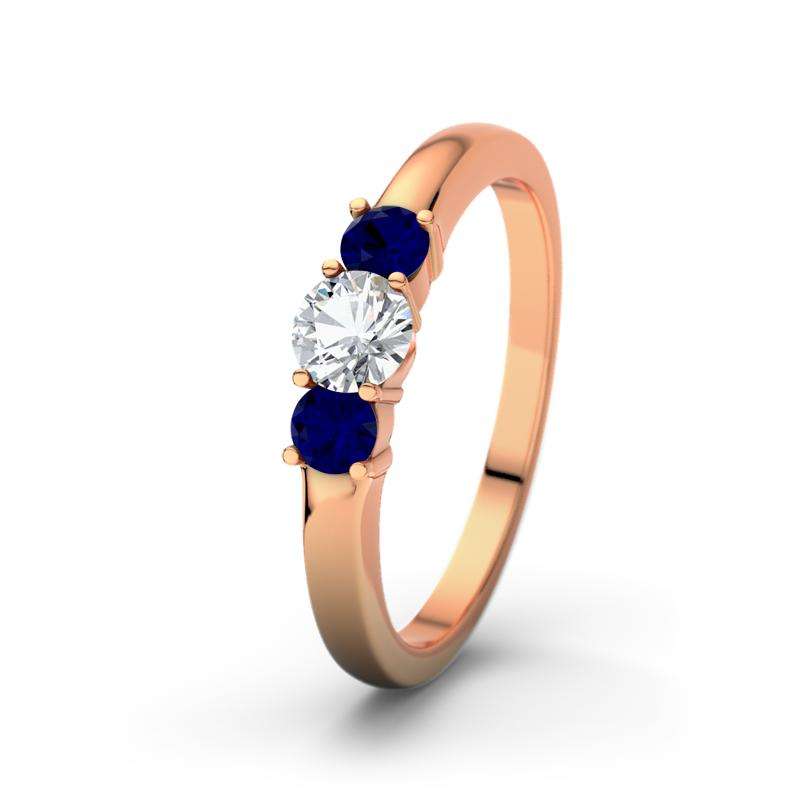 Bild von   zirkonia rotgoldring roubyjpg | 🌟 Gravur nach Wunsch 🪄