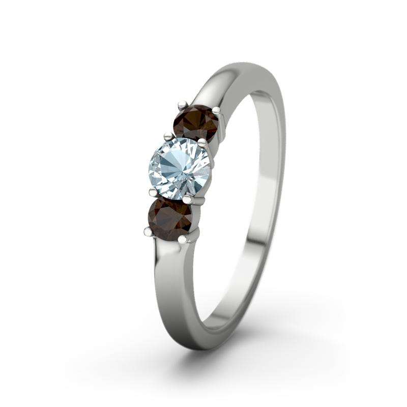 Bild von   aquamarin platinumring roubyjpg | 🌟 Gravur nach Wunsch 🪄