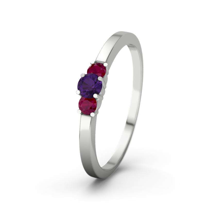 Bild von   amethyst weissgoldring shannonjpg | 🌟 Gravur nach Wunsch 🪄