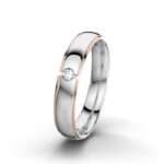 Bild von   diamant weissgold poliertringjpg | 🌟 Gravur nach Wunsch 🪄