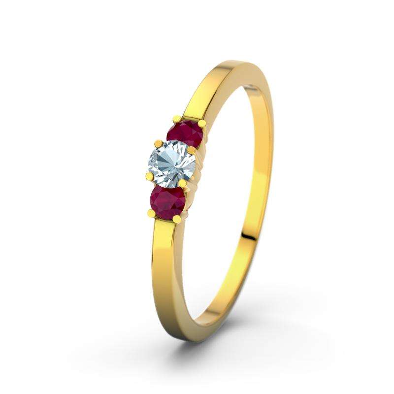Bild von   aquamarin gelbgoldring shannonjpg | 🌟 Gravur nach Wunsch 🪄