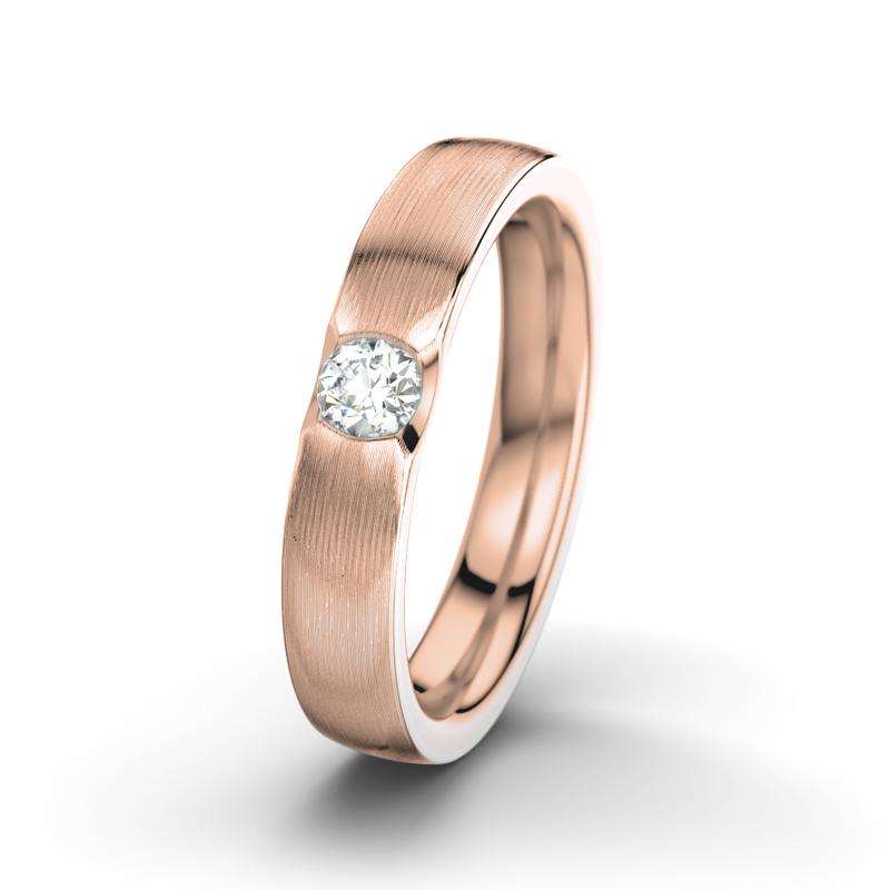 Bild von   diamant rotgold laengsmattringjpg | 🌟 Gravur nach Wunsch 🪄