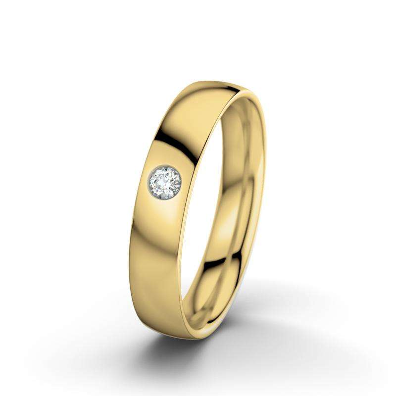 Bild von   diamant gelbgold poliertring jjpg | 🌟 Gravur nach Wunsch 🪄