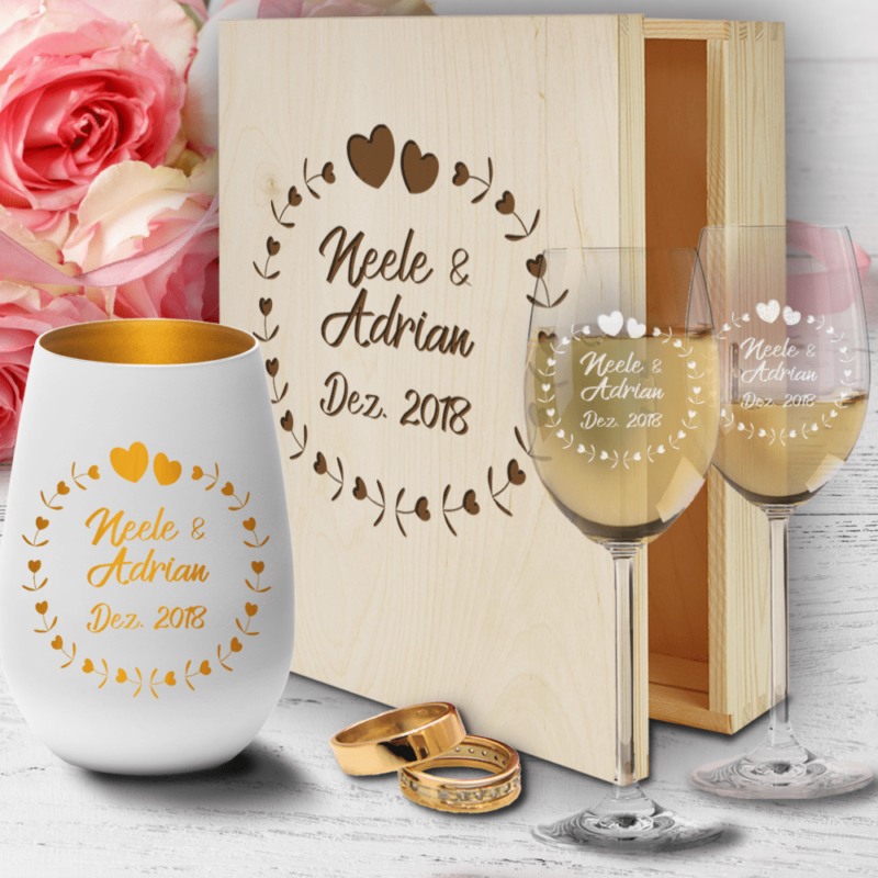 Bild von   geschenkbox aus holz zur hochzpng | 🌟 Gravur nach Wunsch 🪄