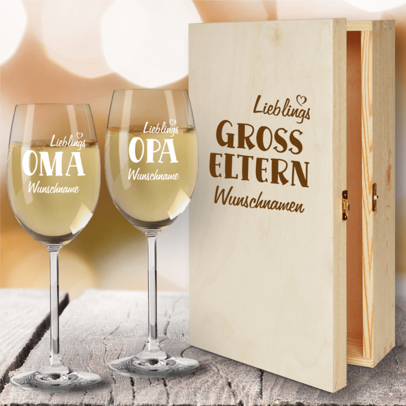 Bild von   geschenkbox weissweinglaeser vpng | 🌟 Gravur nach Wunsch 🪄