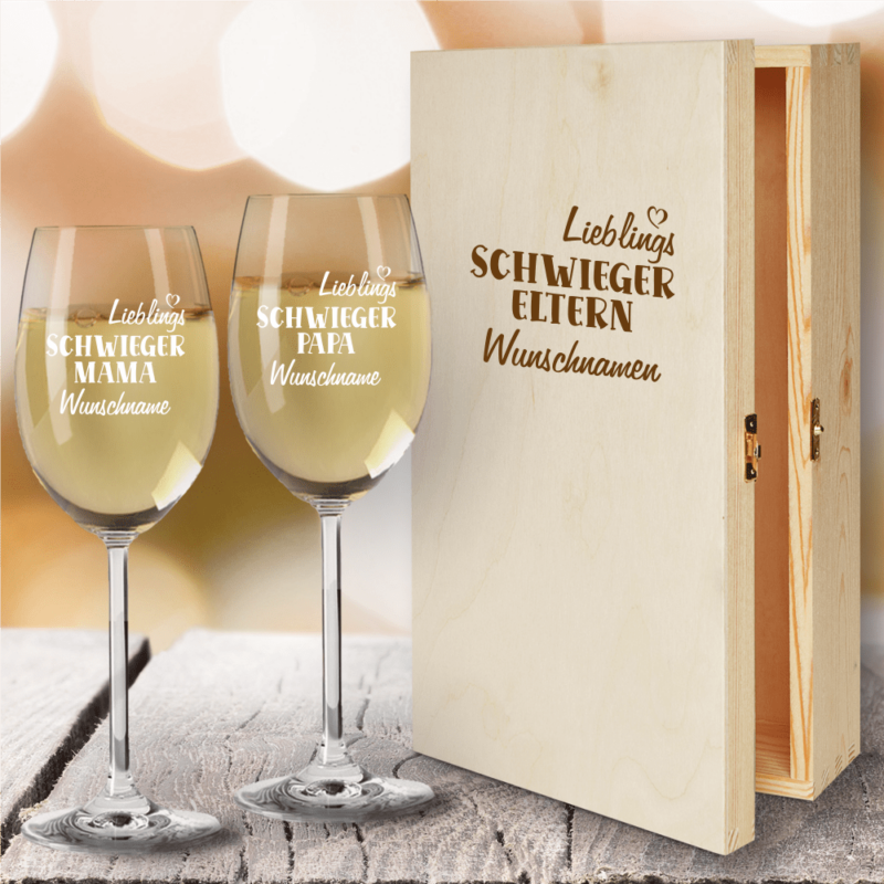 Bild von   geschenkbox weissweinglaeser vpng | 🌟 Gravur nach Wunsch 🪄