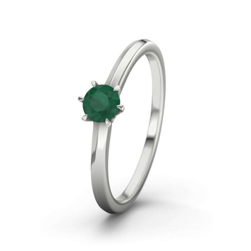 Bild von   smaragd weissgoldring cordobajpg | 🌟 Gravur nach Wunsch 🪄