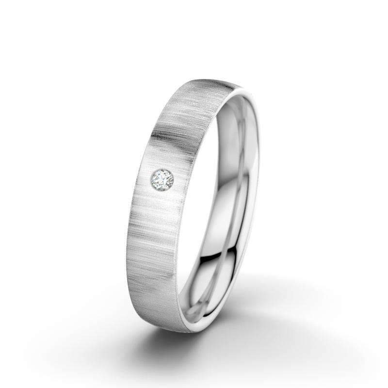 Bild von   diamant weissgold quermattringjpg | 🌟 Gravur nach Wunsch 🪄