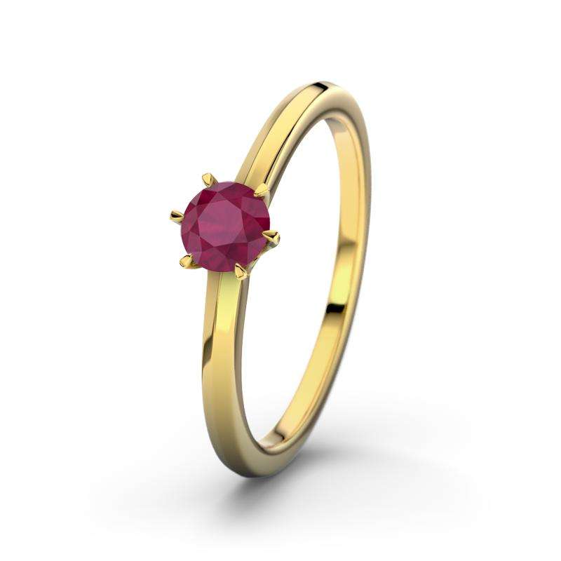 Bild von   rubin gelbgoldring san antoniojpg | 🌟 Gravur nach Wunsch 🪄