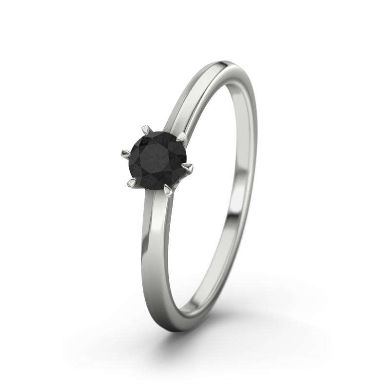 Bild von   diamant schwarz platinumring cjpg | 🌟 Gravur nach Wunsch 🪄
