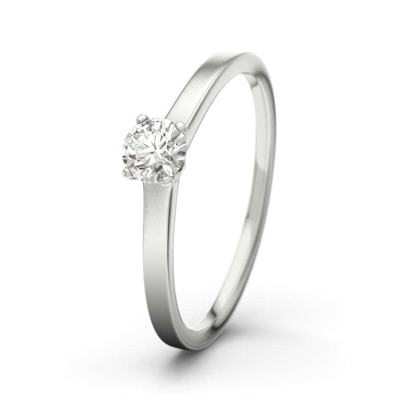 Bild von   diamant weissgoldring jenniferjpg | 🌟 Gravur nach Wunsch 🪄