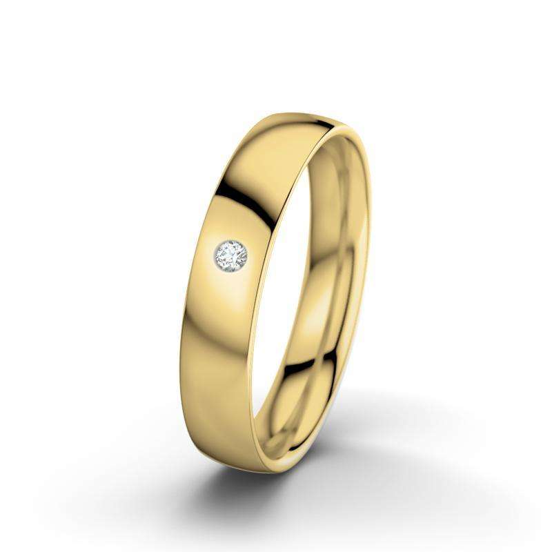 Bild von   diamant gelbgold poliertring mjpg | 🌟 Gravur nach Wunsch 🪄