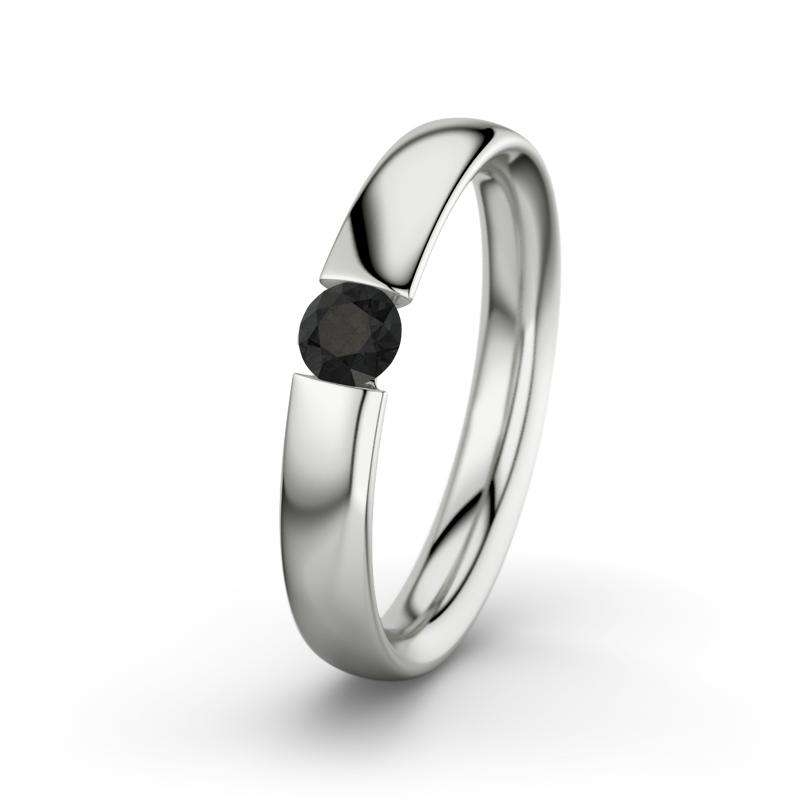 Bild von   diamant schwarz platinumring ijpg | 🌟 Gravur nach Wunsch 🪄
