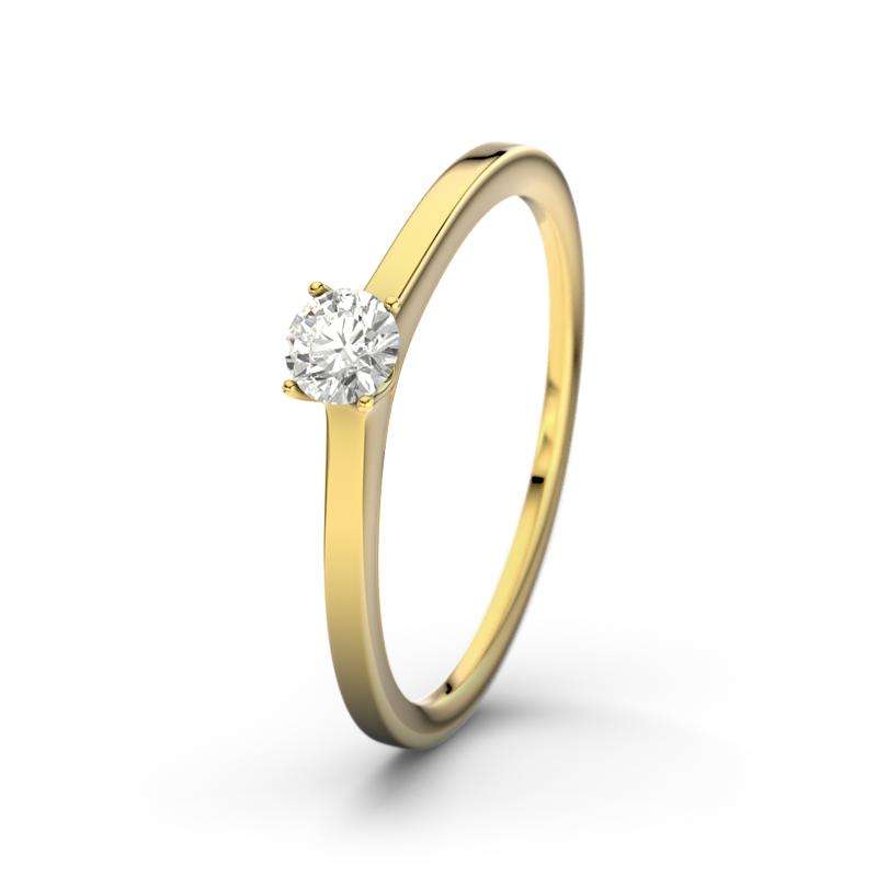 Bild von   diamant gelbgoldring laos gjpg | 🌟 Gravur nach Wunsch 🪄