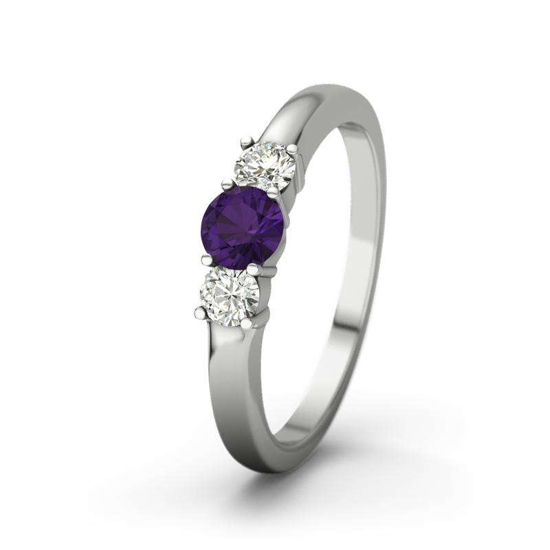 Bild von   amethyst platinumring roubyjpg | 🌟 Gravur nach Wunsch 🪄