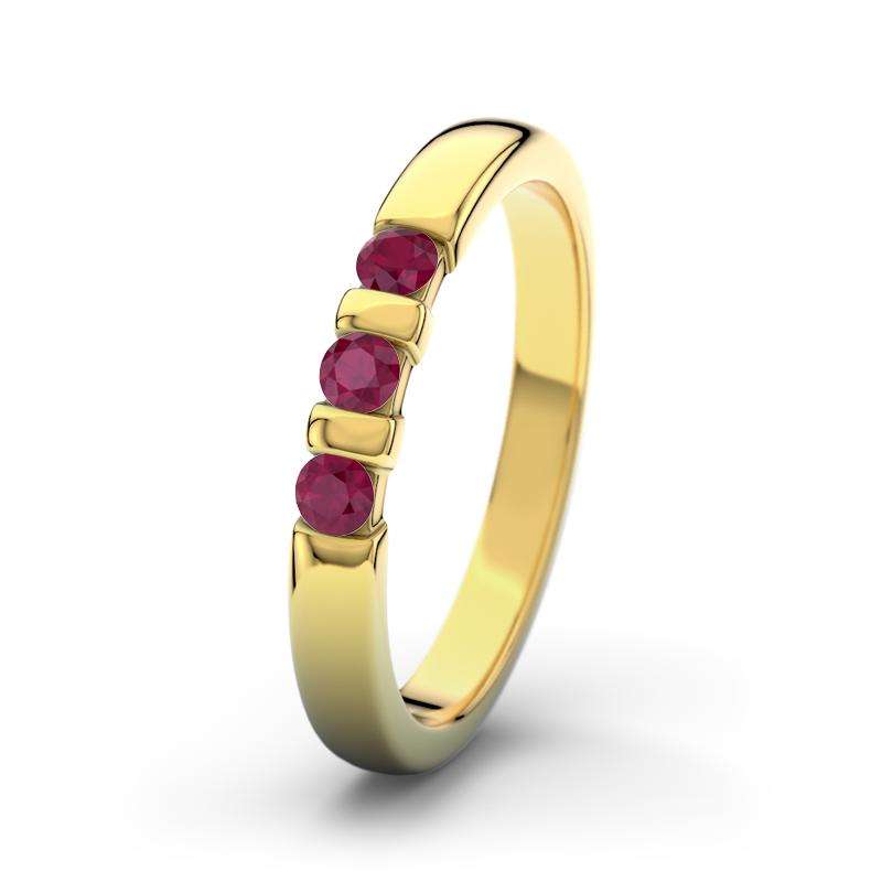 Bild von   rubin gelbgoldring melissajpg | 🌟 Gravur nach Wunsch 🪄