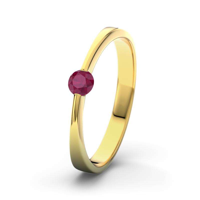 Bild von   rubin gelbgoldring maisie gjpg | 🌟 Gravur nach Wunsch 🪄