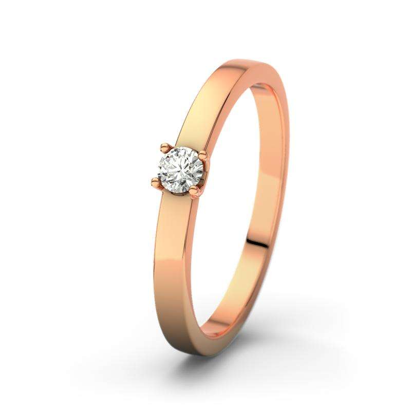 Bild von   diamant rotgoldring yasminjpg | 🌟 Gravur nach Wunsch 🪄