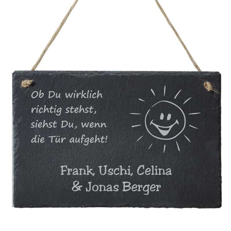 Bild von   tuerschild schiefer mit deinemjpg | 🌟 Gravur nach Wunsch 🪄