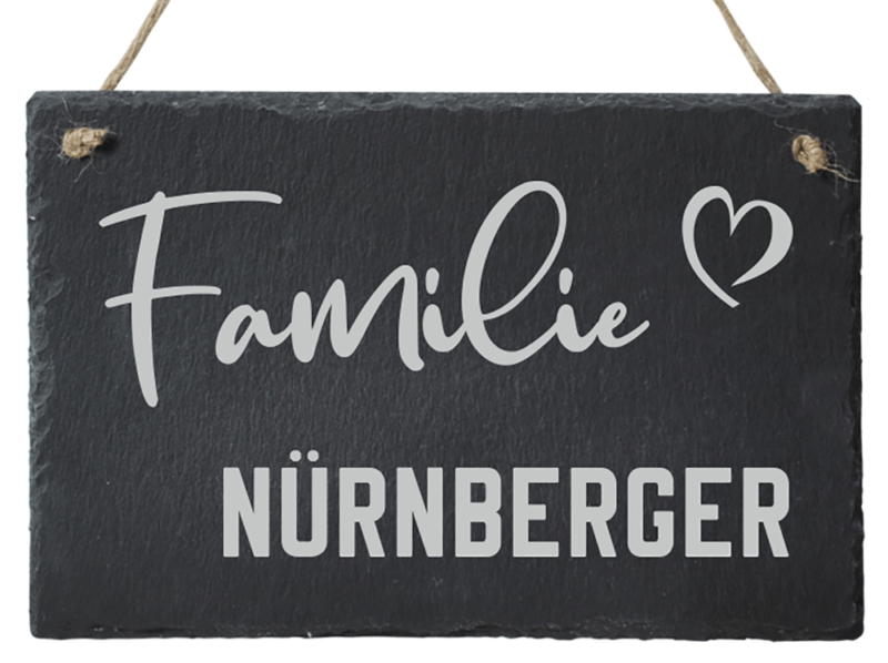 Bild von   tuerschild aus schiefer familipng | 🌟 Gravur nach Wunsch 🪄