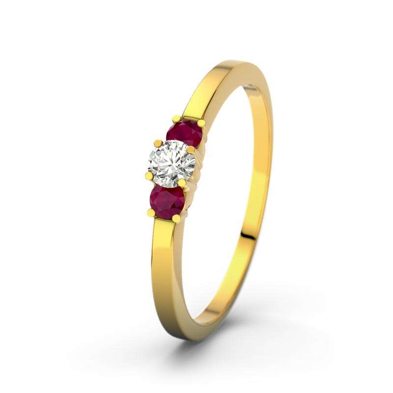 Bild von   diamant si gelbgoldring shannjpg | 🌟 Gravur nach Wunsch 🪄