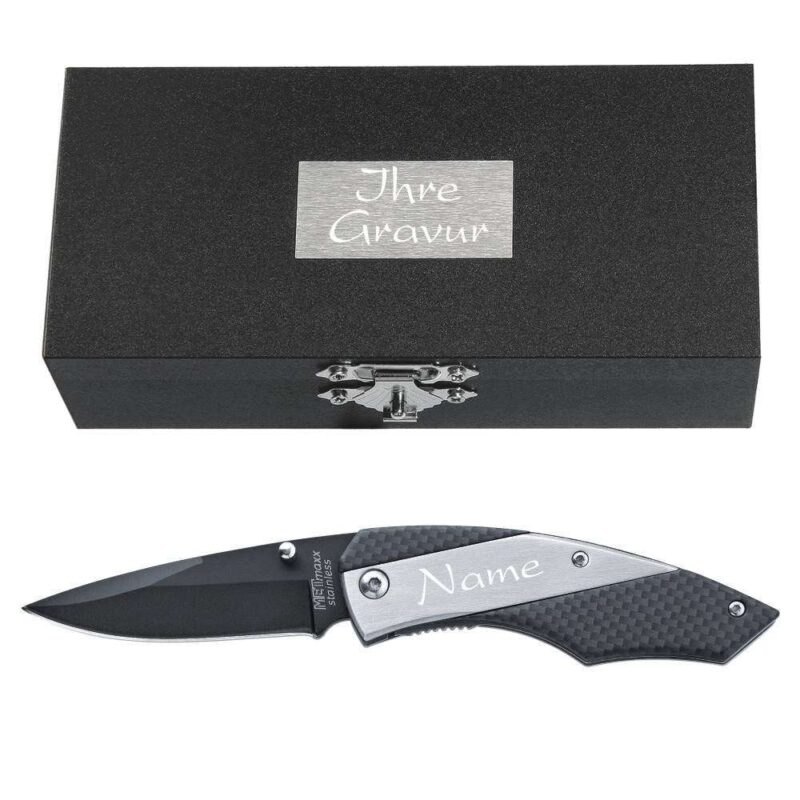 Bild von   taschenmesser carbon mit gravujpg | 🌟 Gravur nach Wunsch 🪄