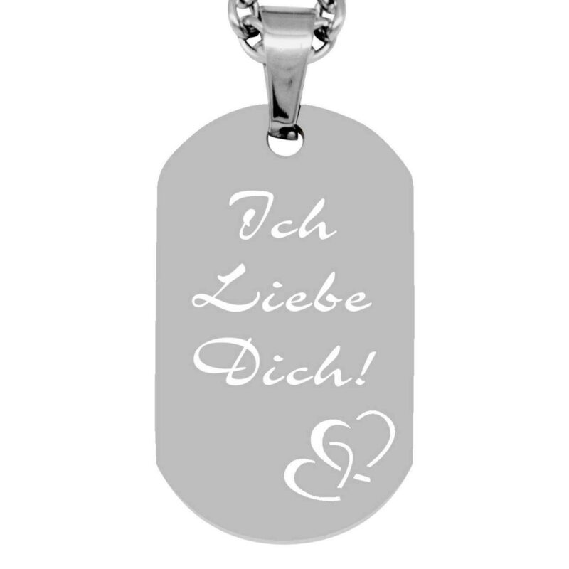 Bild von   kettenanhaenger dogtag herzejpg | 🌟 Gravur nach Wunsch 🪄