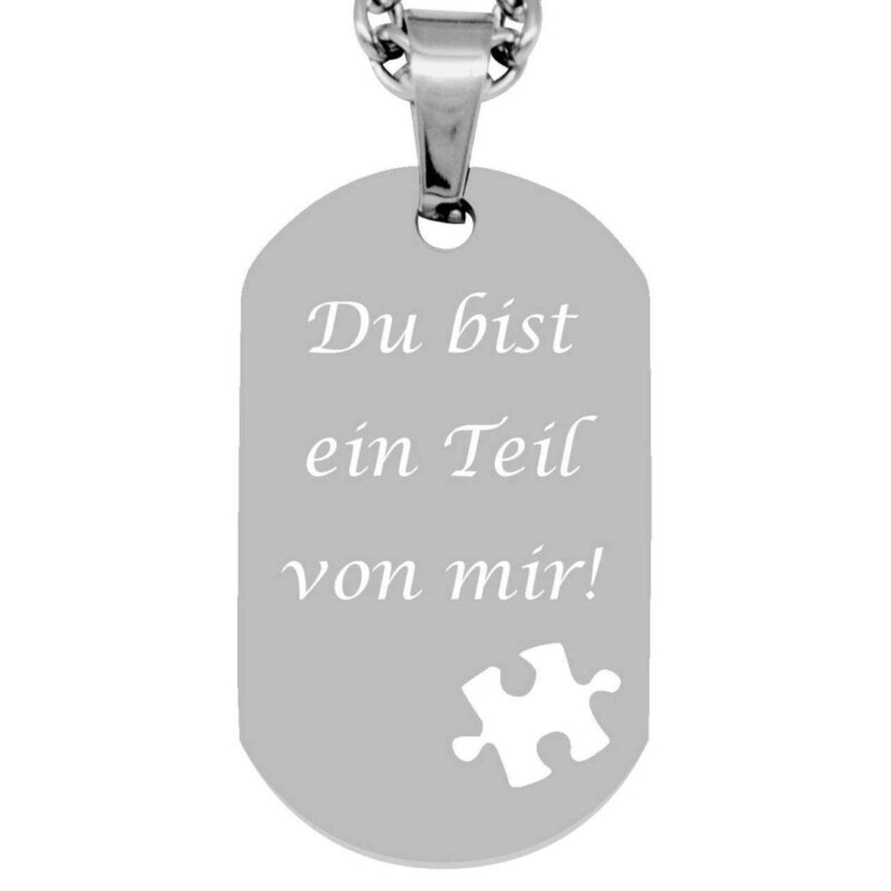 Bild von   kettenanhaenger dogtag puzzljpg | 🌟 Gravur nach Wunsch 🪄