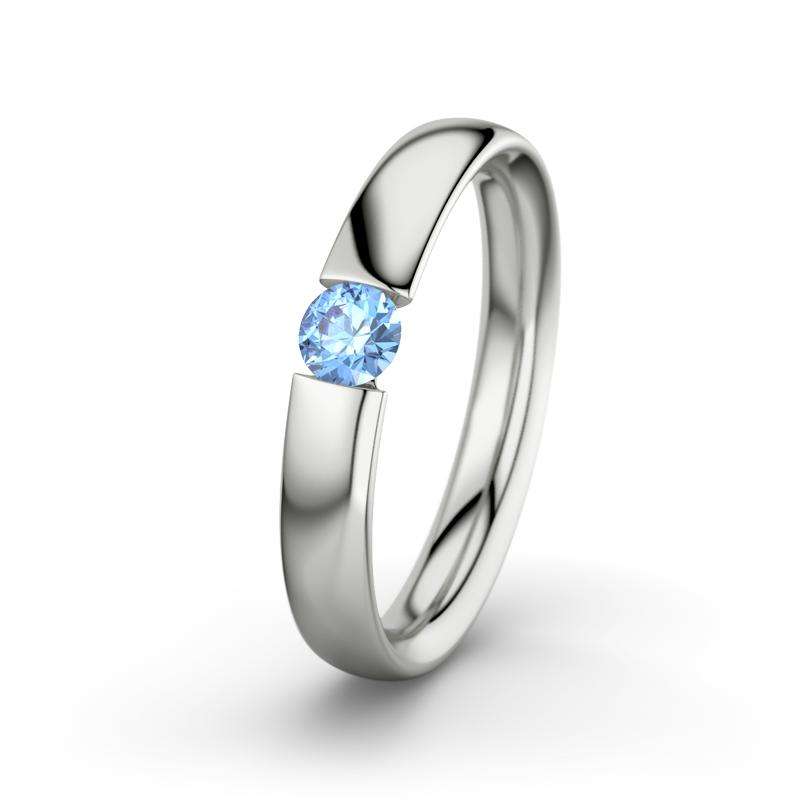 Bild von   blauer topas platinumring isobjpg | 🌟 Gravur nach Wunsch 🪄
