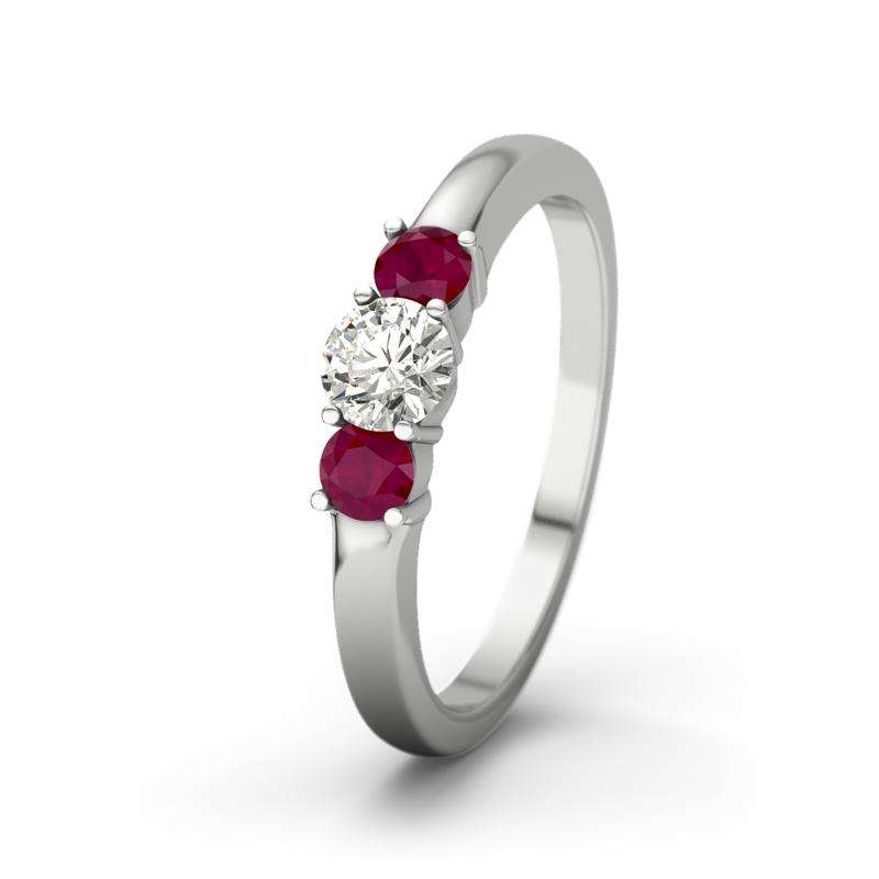 Bild von   diamant si weissgoldring roubjpg | 🌟 Gravur nach Wunsch 🪄