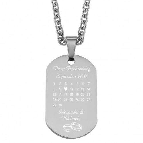 Gravuranhänger Kalender Hochzeit