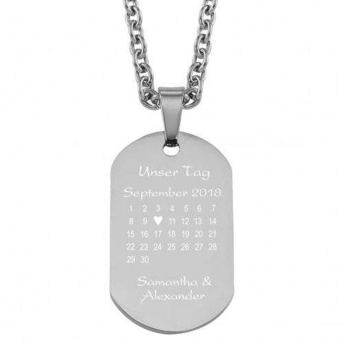 Gravuranhänger Kalender