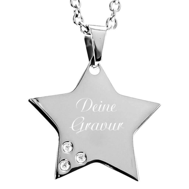 Bild von   anhaenger mit gravur stern mitjpg | 🌟 Gravur nach Wunsch 🪄