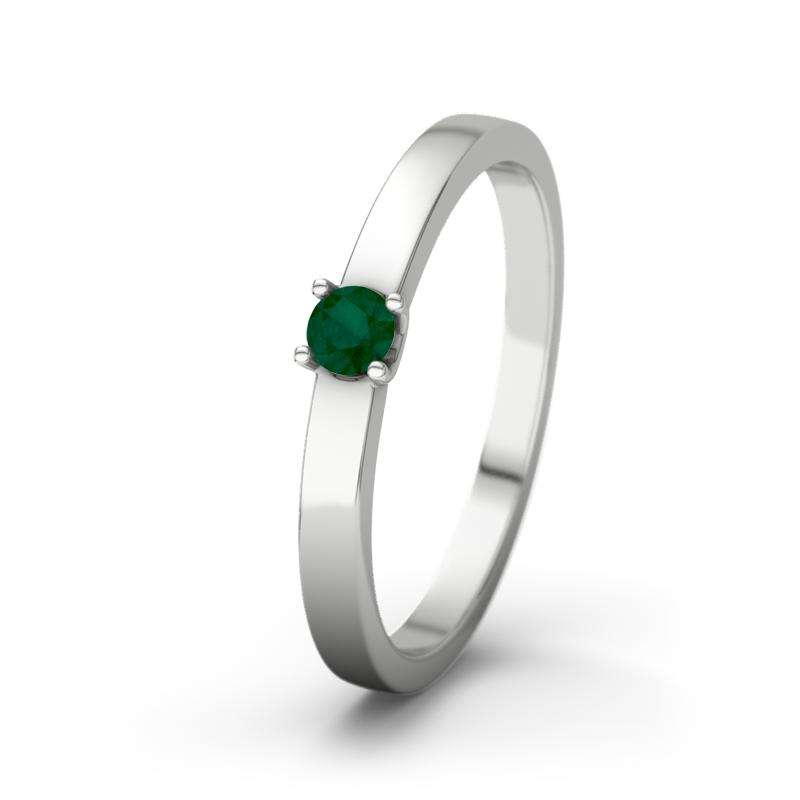 Bild von   smaragd weissgoldring yasminjpg | 🌟 Gravur nach Wunsch 🪄