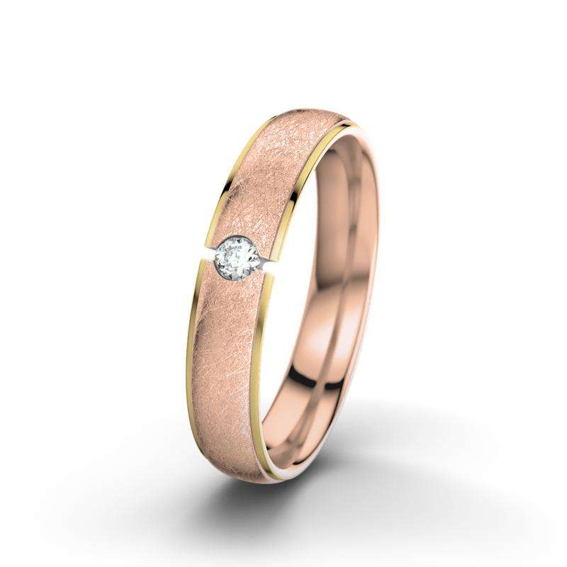 Bild von   diamant rotgold eismattring jojpg | 🌟 Gravur nach Wunsch 🪄