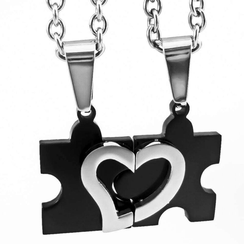 Bild von   partneranhaenger puzzle schwarjpg | 🌟 Gravur nach Wunsch 🪄