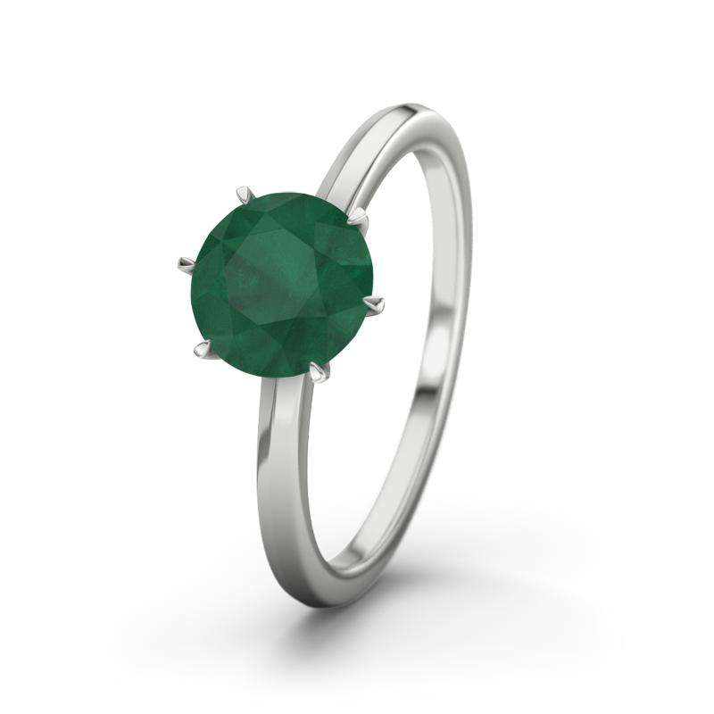 Bild von   smaragd weissgoldring alhambrajpg | 🌟 Gravur nach Wunsch 🪄